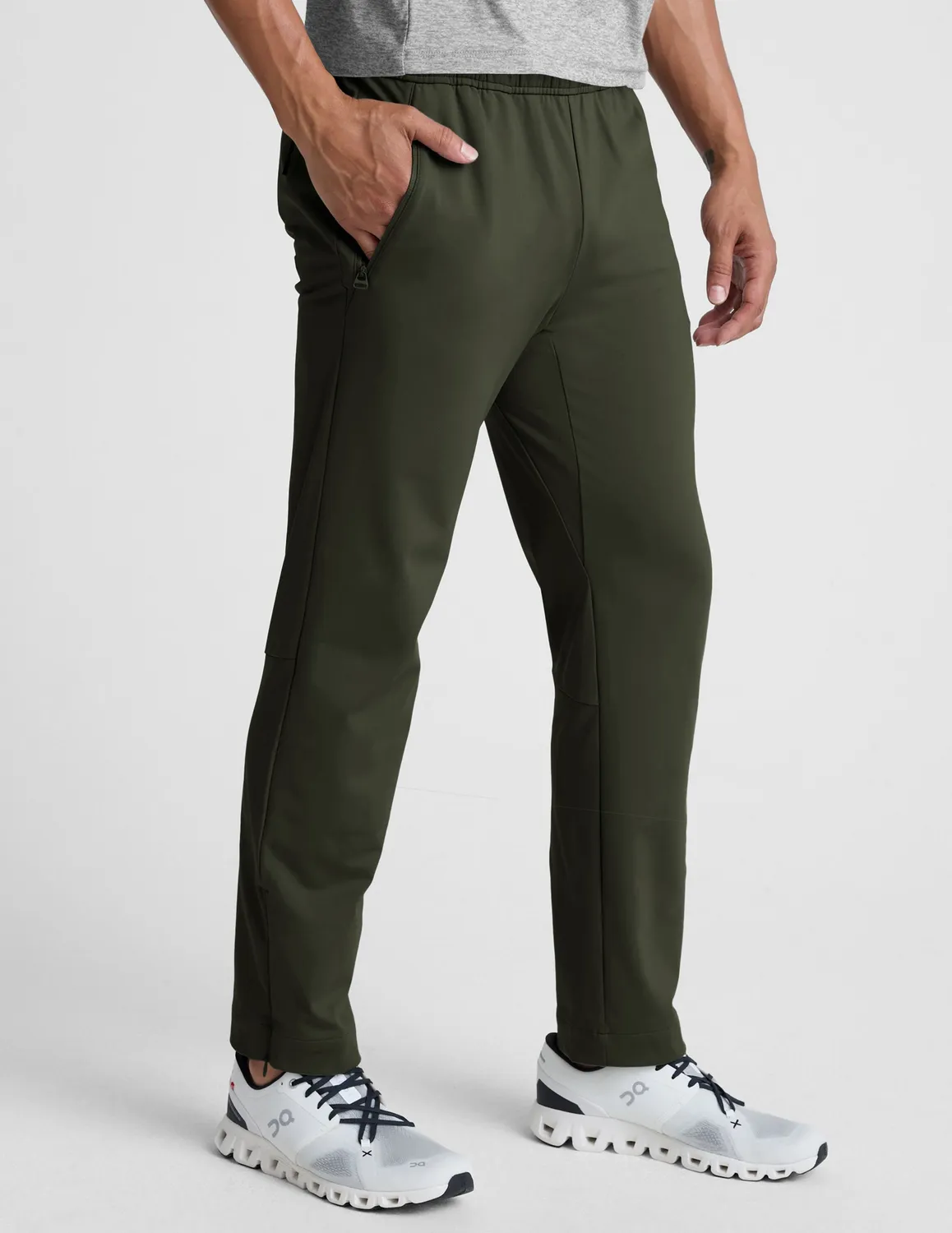 Beyond Yoga Pacer Fleece-Backed Men's Pant träningsbyxa Forest Moss fleece