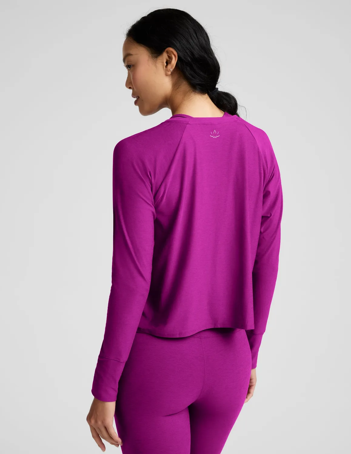 Beyond Yoga Featherweight Daydreamer Pullover tröja Berry Bliss Heather lätt