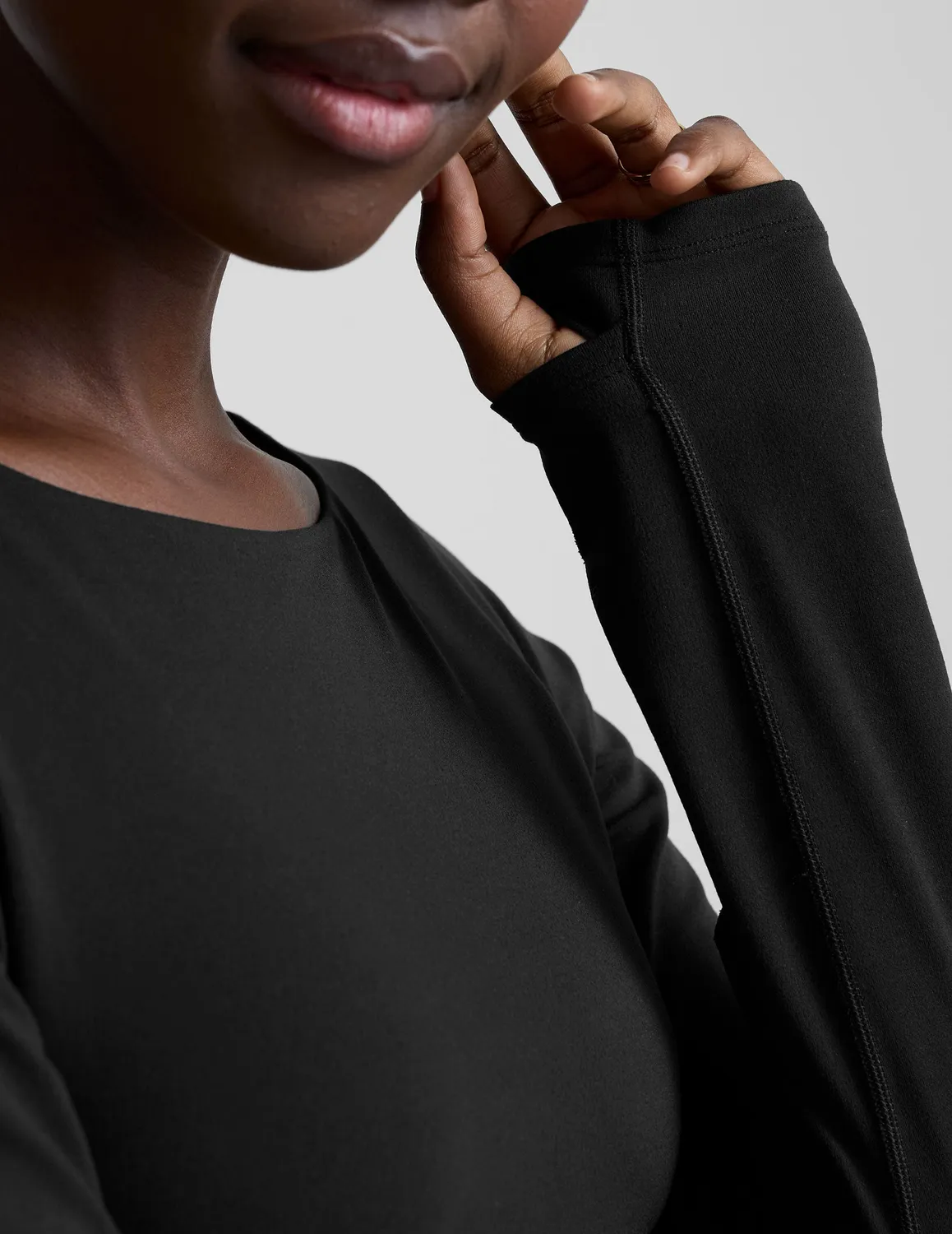 Beyond Yoga Serene Boatneck Bodysuit Body Black lång ärm