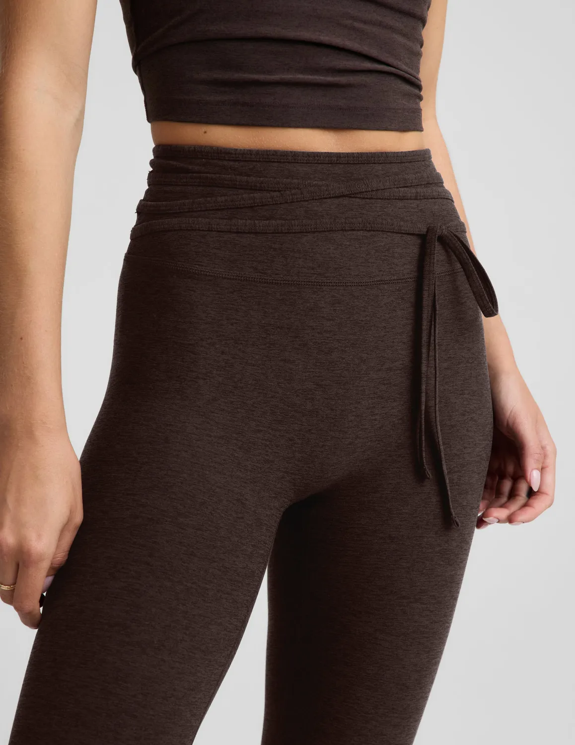Beyond Yoga Spacedye It’s A Tie Tights Dark Chocolate Heather midi