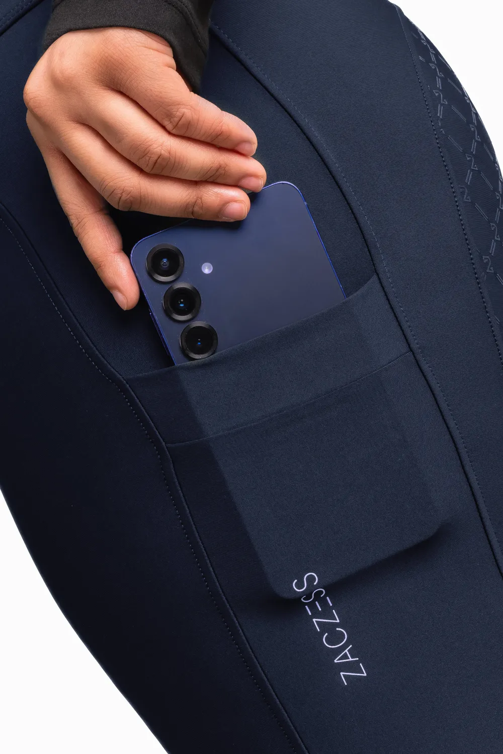 ZacZess Ohio Plus ridleggings ocean full grip hög midja