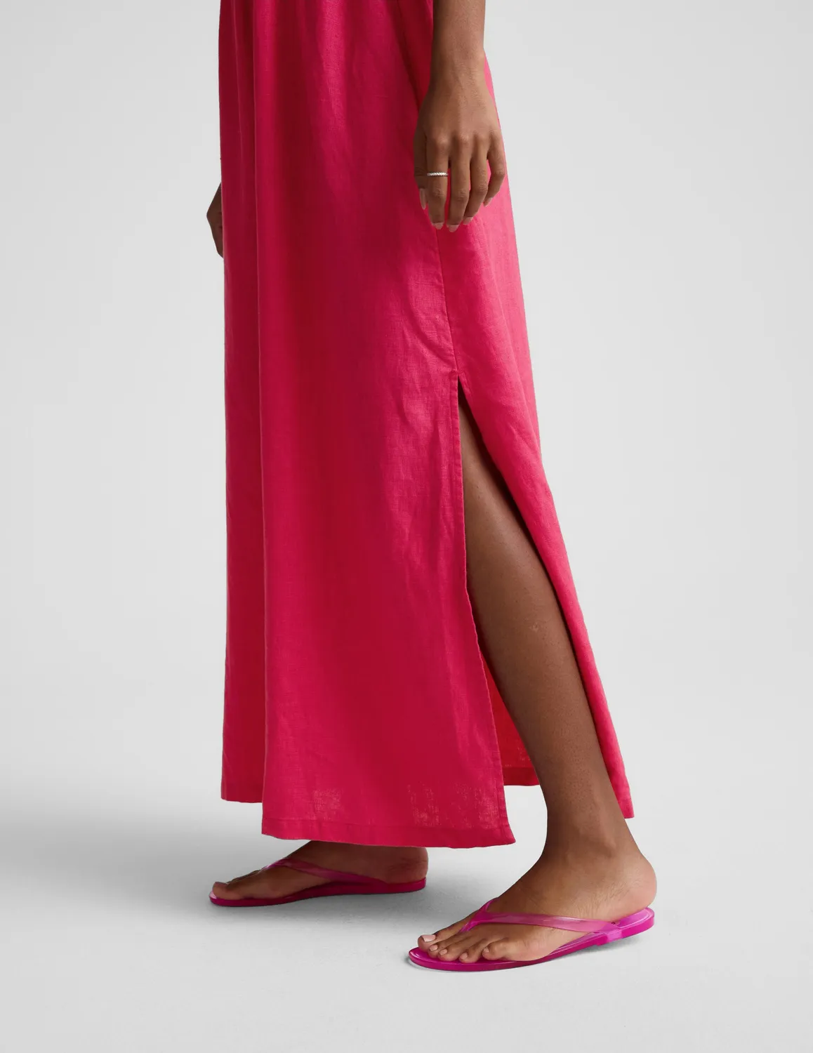Beyond Yoga SoftWash Linen Halter maxiklänning bäröd