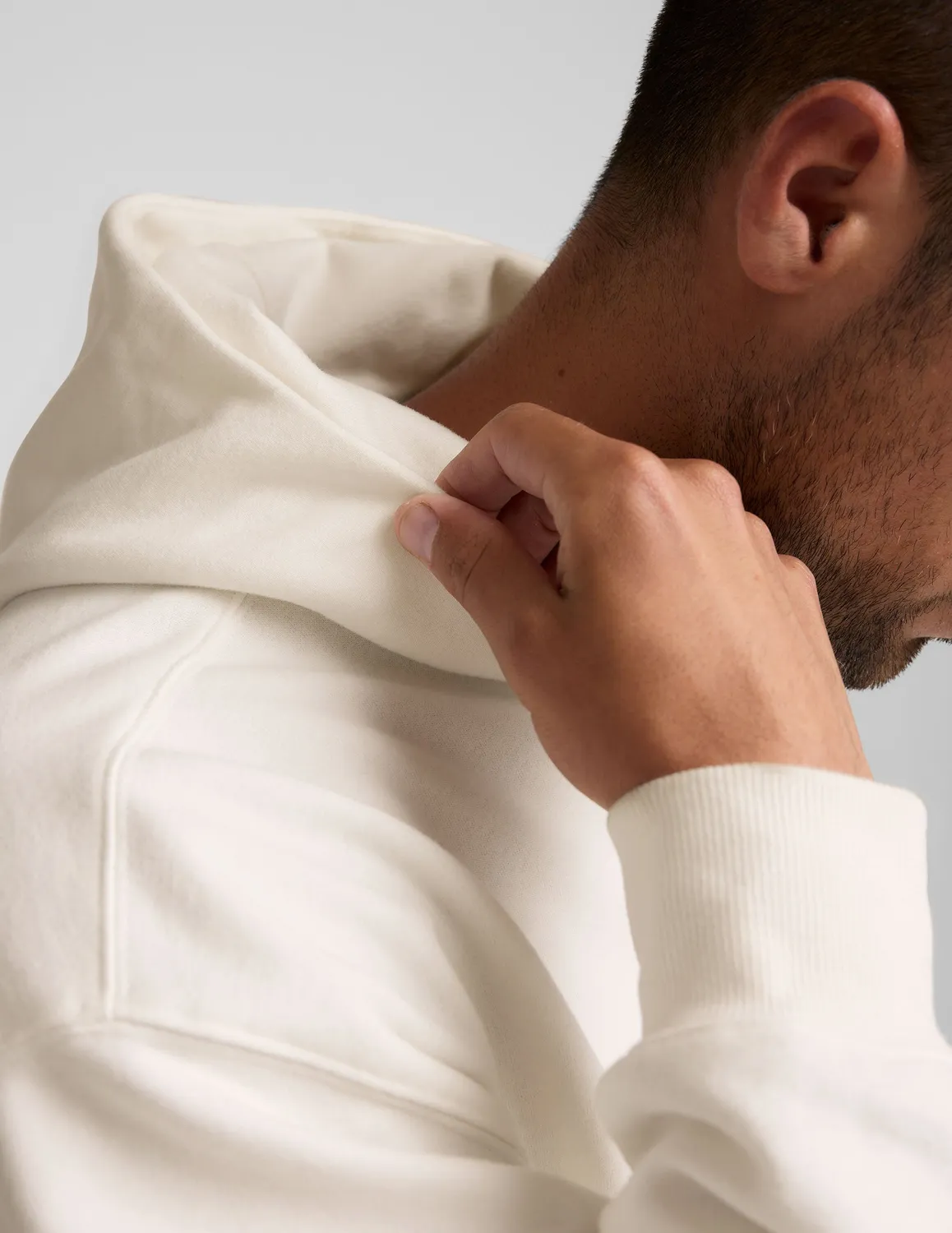 Beyond Yoga LuxeFleece Classic hoodie bone lös passform