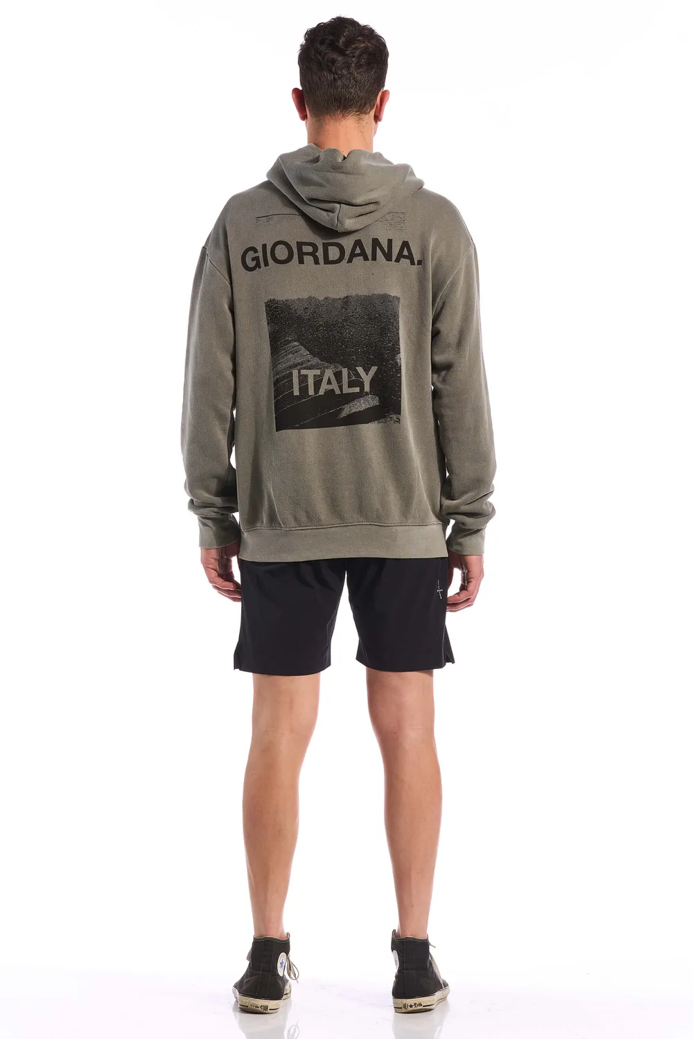Giordana Steps hoodie gråblå bomullsfleece