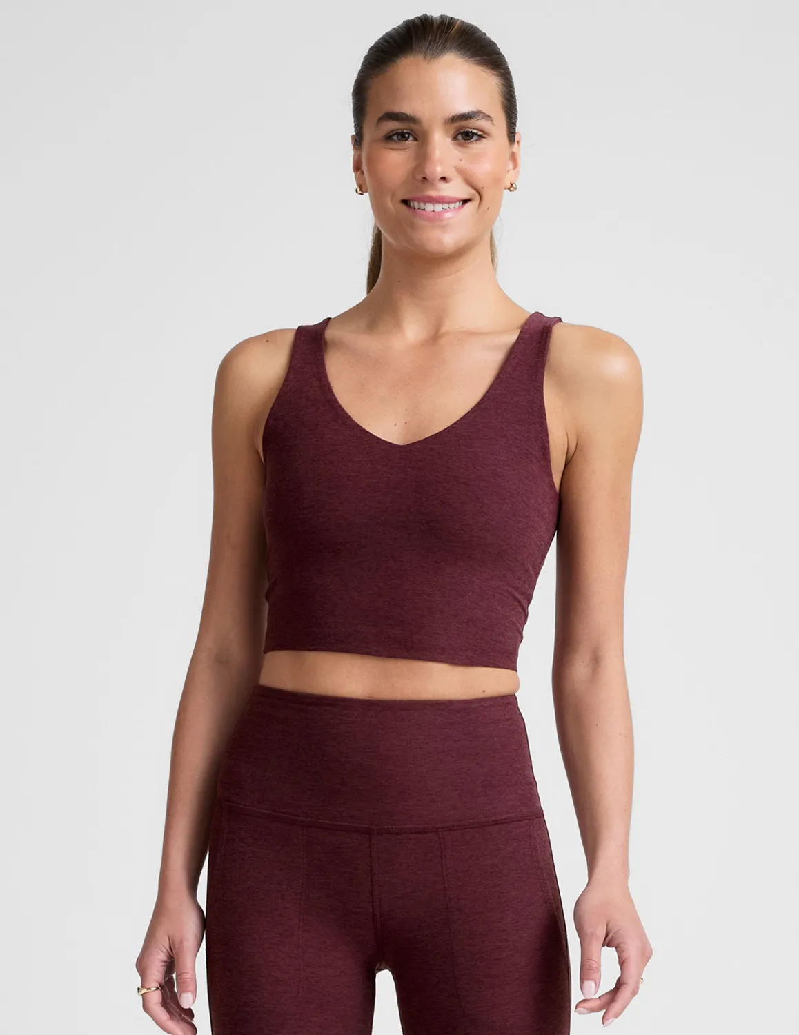 Beyond Yoga Spacedye Good Day Cropped Tank croptopp Midnight Burgundy