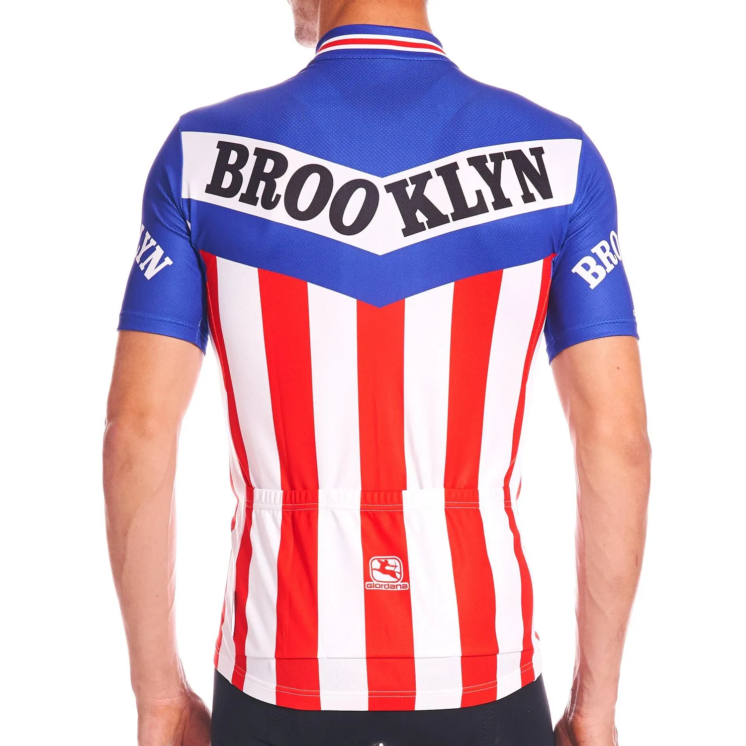 Giordana Vero Team Brooklyn cykeltröja röd vit blå avslappnad