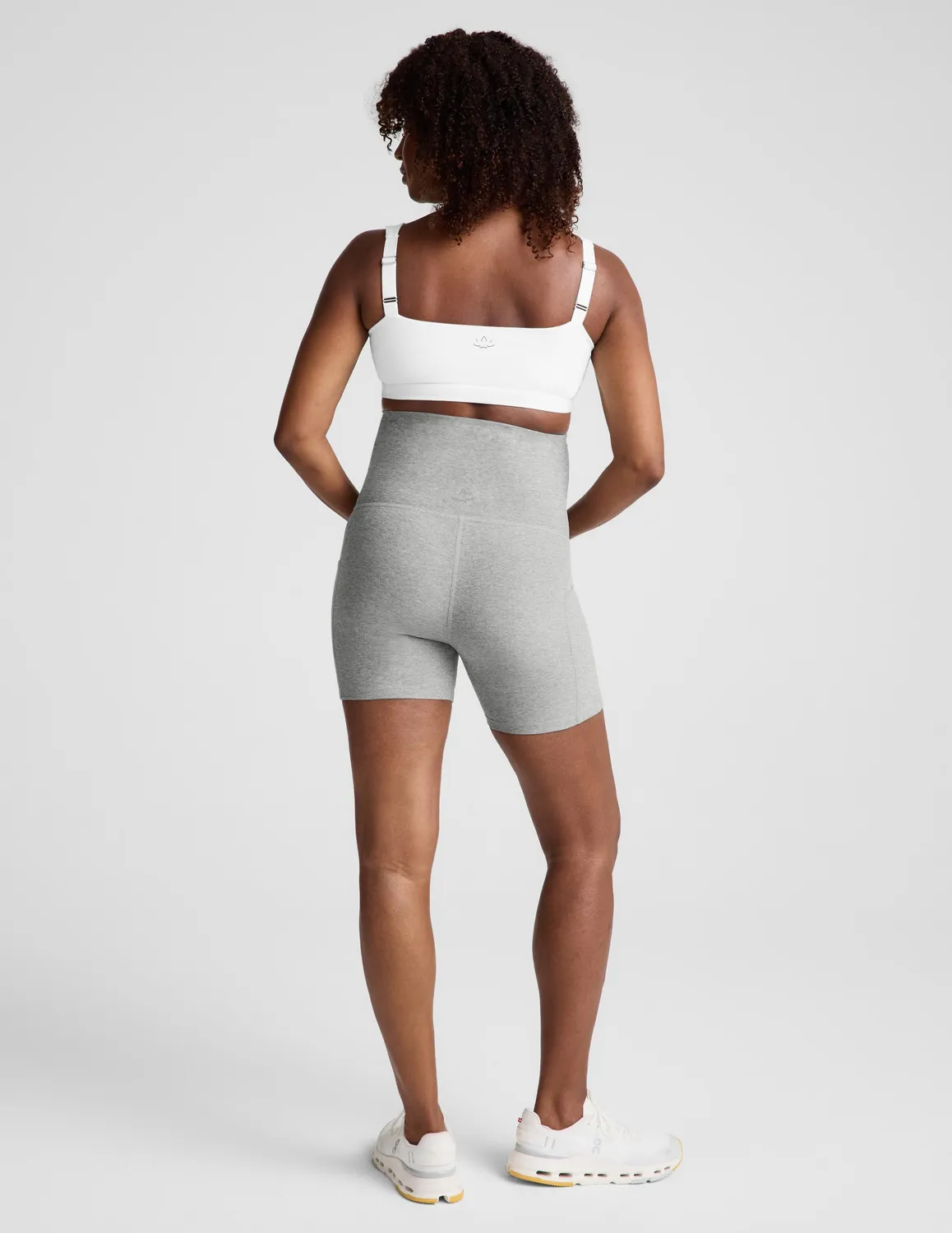 Beyond Yoga Spacedye Keep Pace 5" mamma-bikershorts Silver Mist