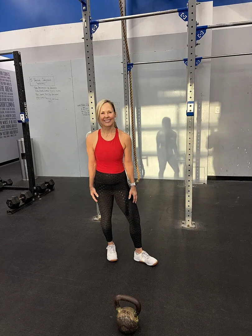 Beyond Yoga Spacedye Refocus Cropped Tank linne Ultra Blue Heather med bh
