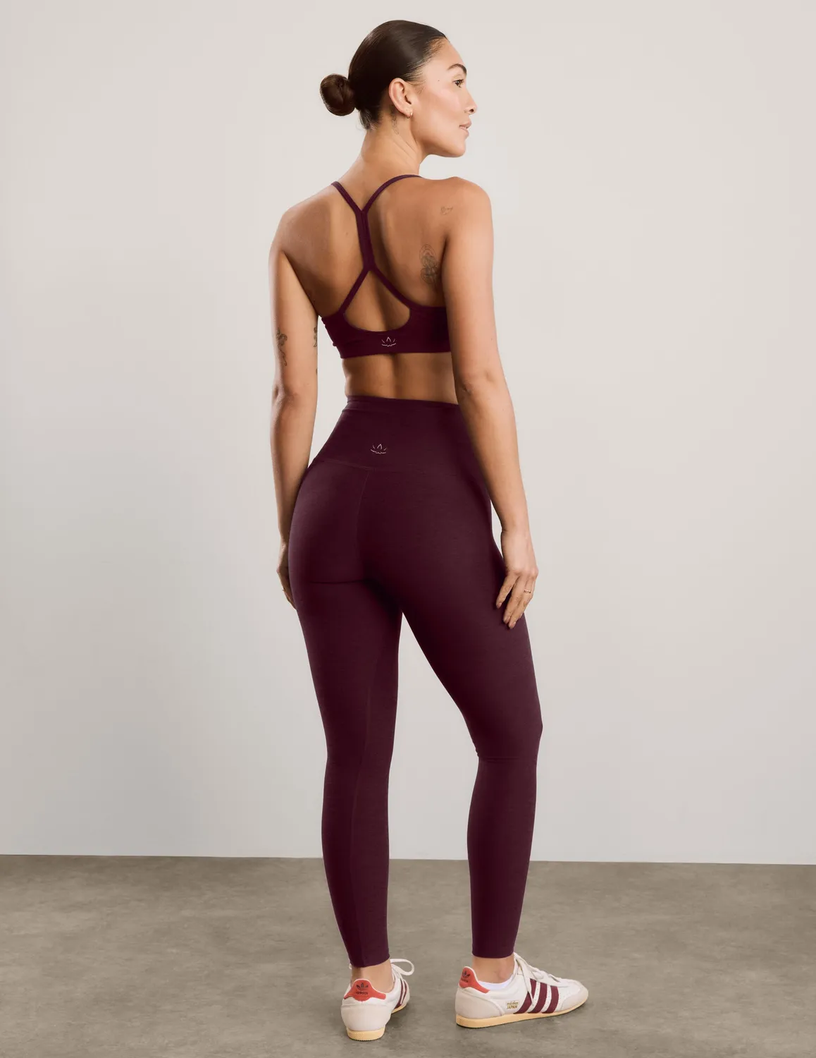 Beyond Yoga Spacedye Vitalize Full Length leggings cabernet heather hög midja