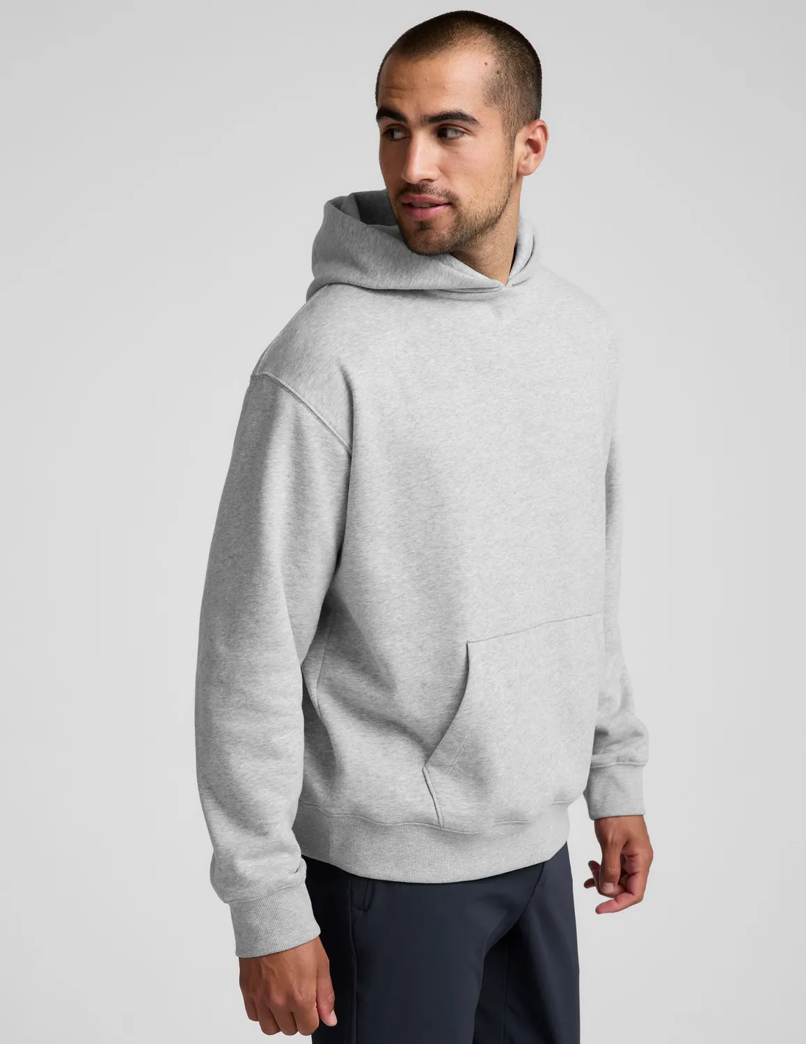 Beyond Yoga LuxeFleece Classic hoodie light heather gray
