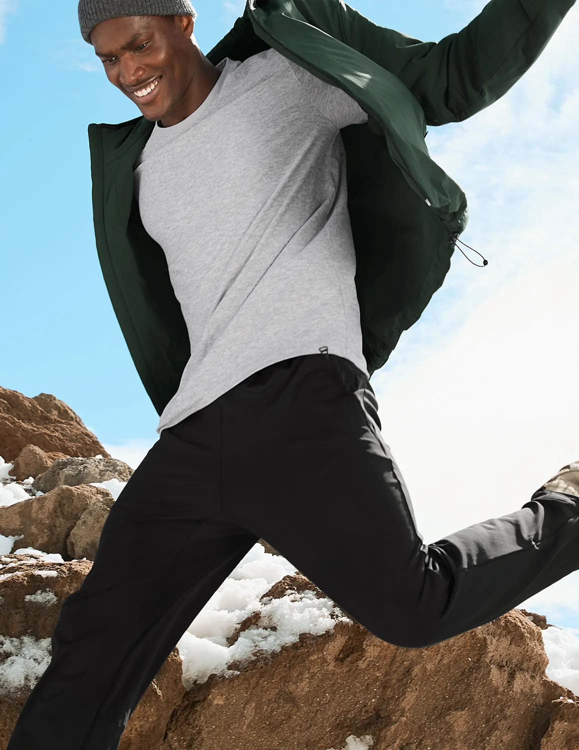Beyond Yoga In Flight Insulated Men's Hooded Jacket jacka grön