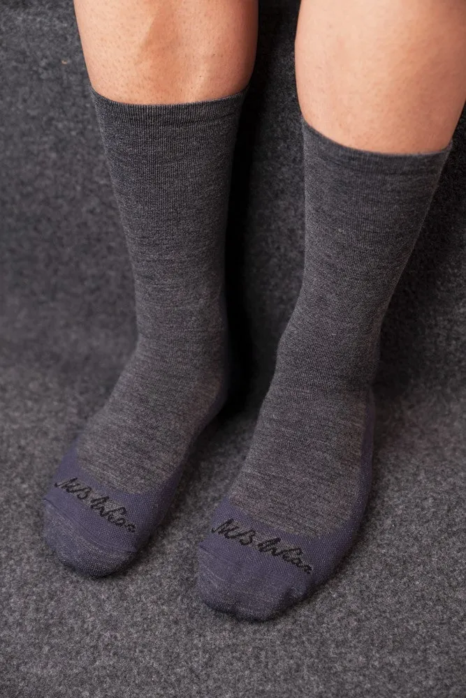 MB Wear Siberia Grey strumpor grå merinoull