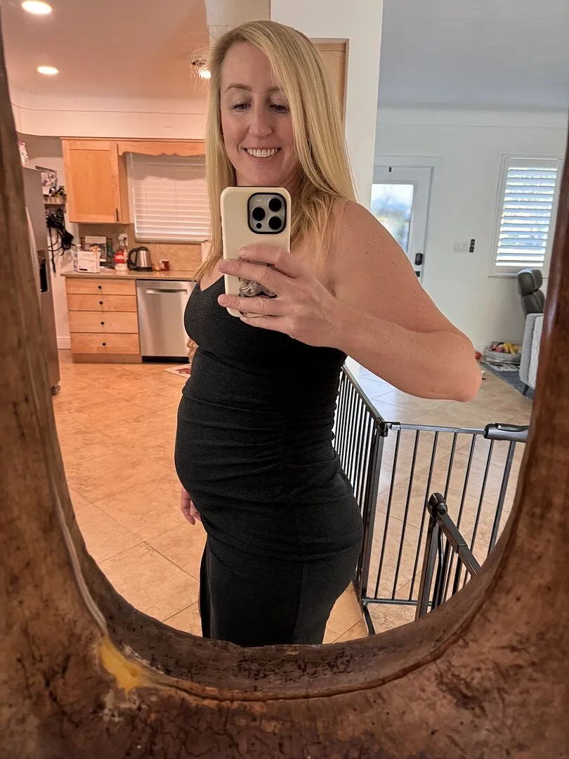 Beyond Yoga Spacedye Inspire Maternity Midi mammaklänning beige