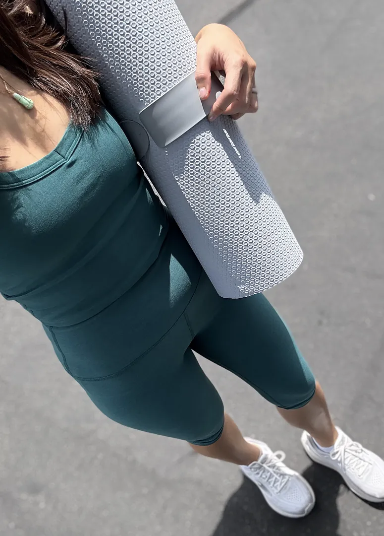 Beyond Yoga Spacedye On The Up Cropped Tank linne Cloud White stretch