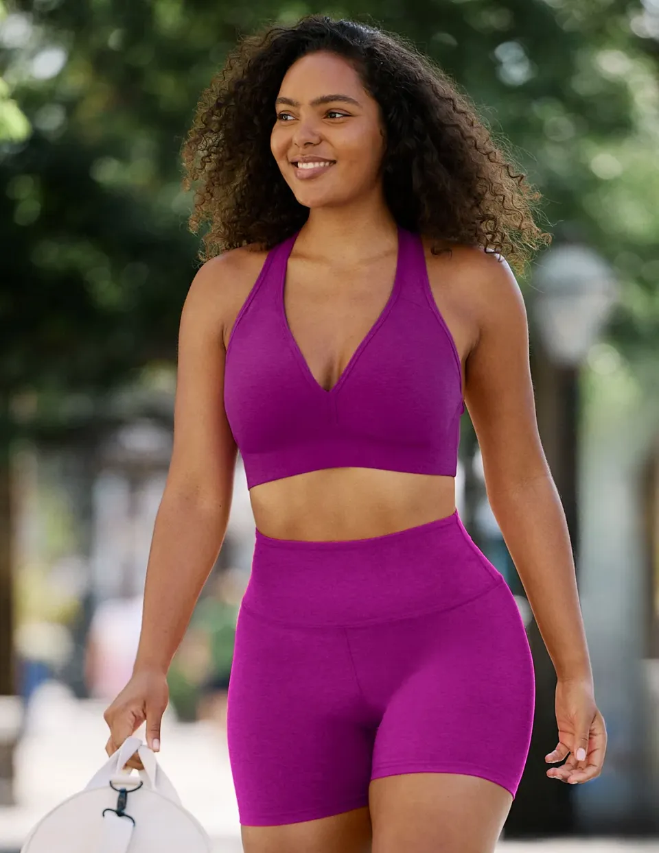 Beyond Yoga Spacedye Lift Your Spirits Bra sportbehå Berry Bliss