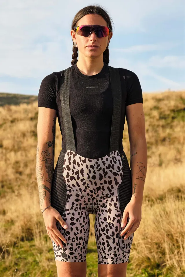 Giordana Beyond Leopard bibshorts dam gravel 9 tum