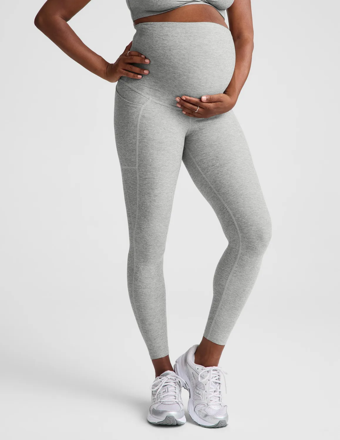 Beyond Yoga Spacedye Love the Bump mammaleggings Silver Mist midi