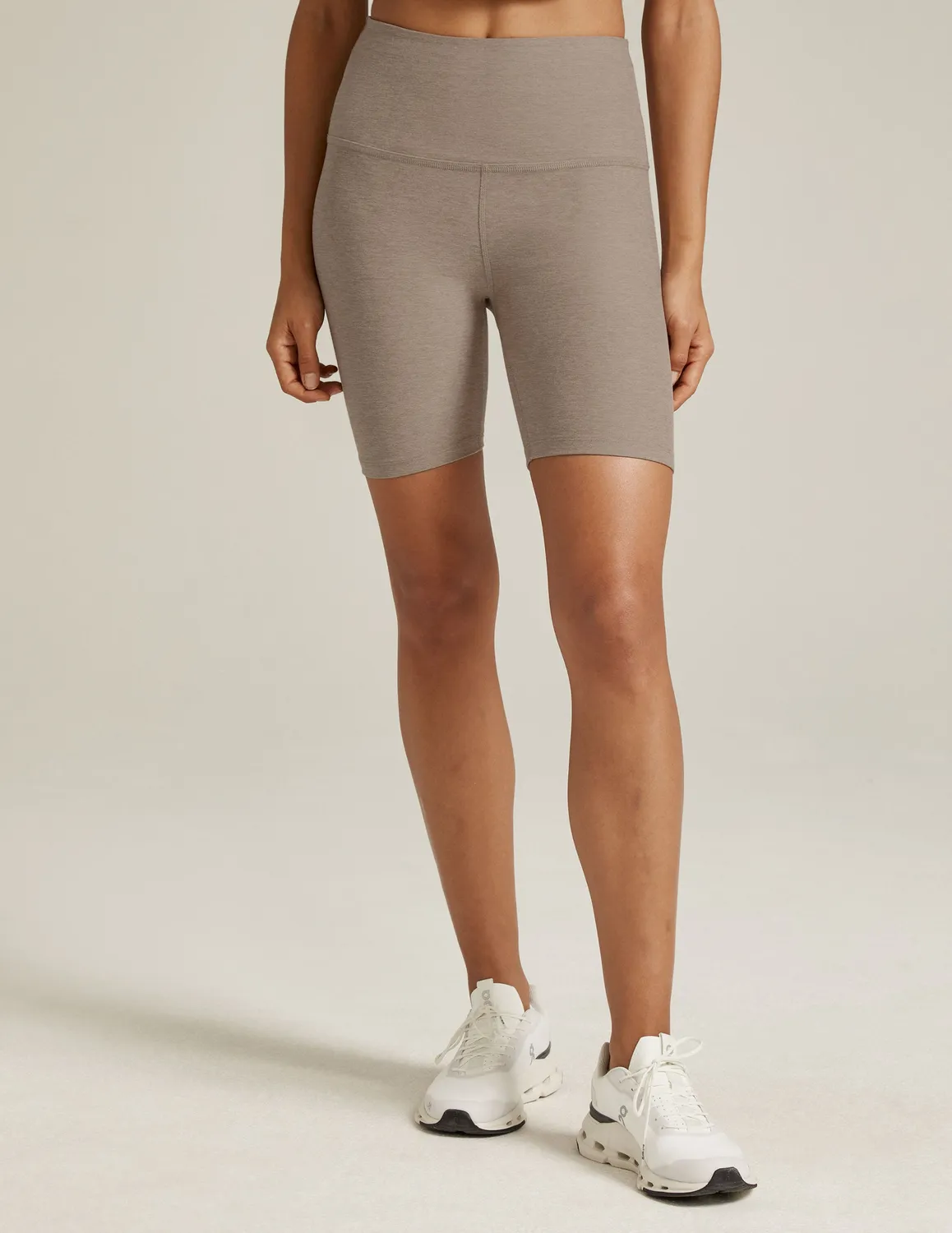 Beyond Yoga Spacedye Keep Pace cykelbyxor 7" Birch Heather hög midja