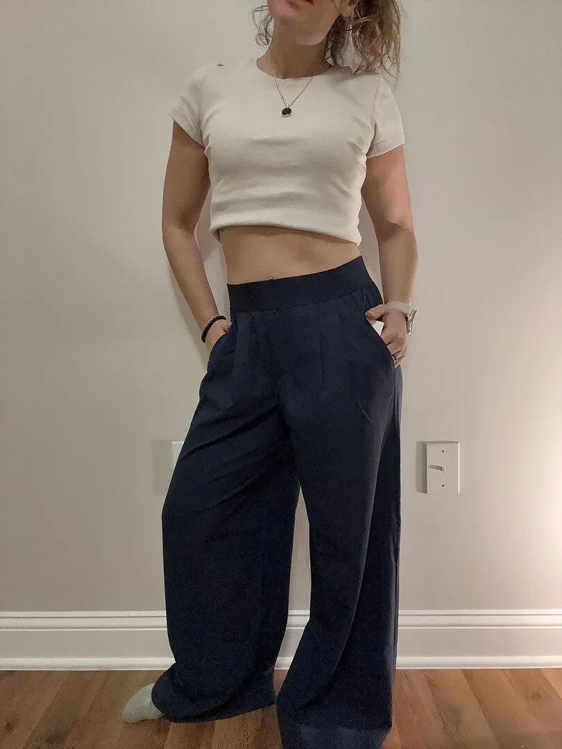 Beyond Yoga Elasticated Wide Leg Pant 31" byxor Cabernet röda