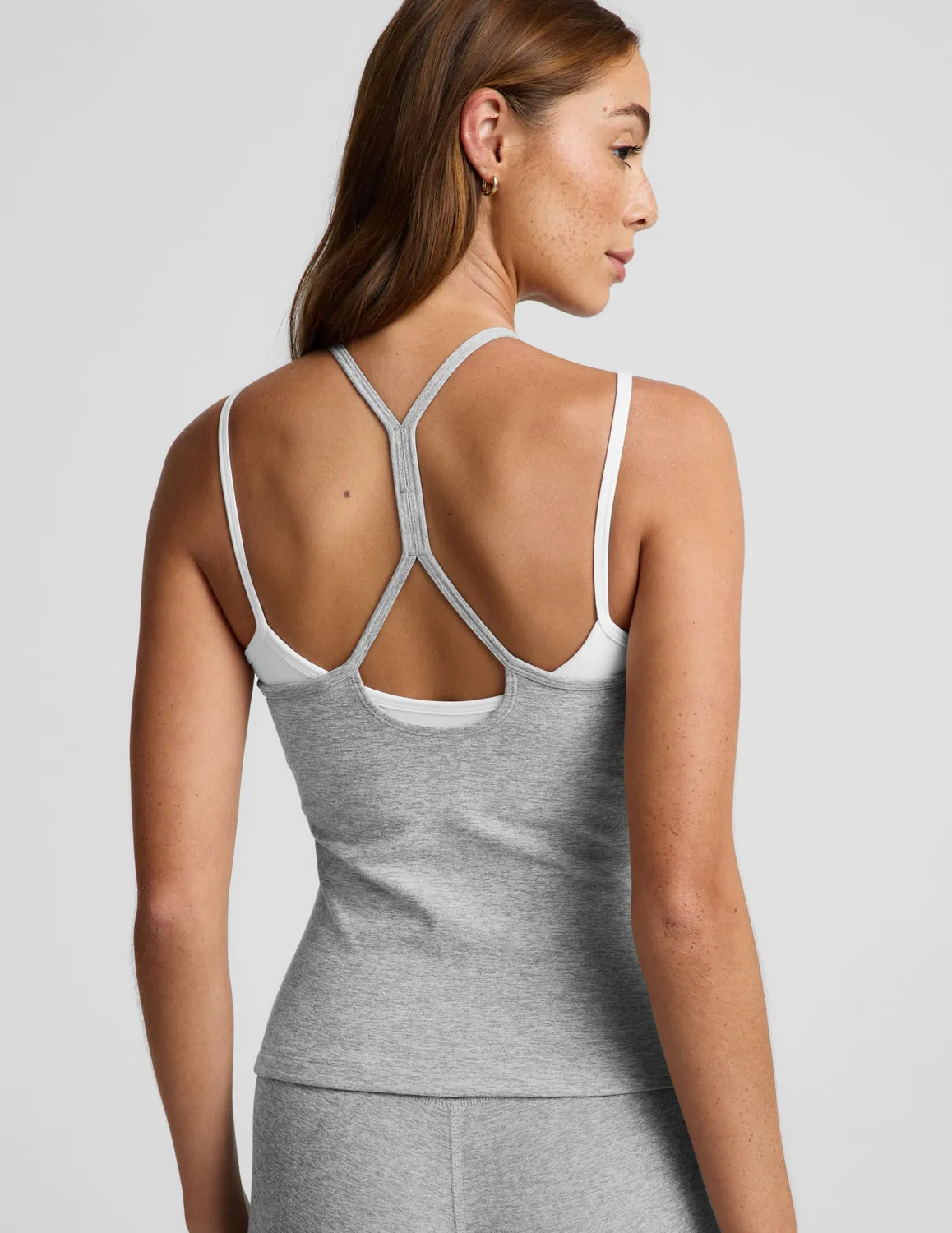 Beyond Yoga Spacedye Layered Tank linne grå med bh