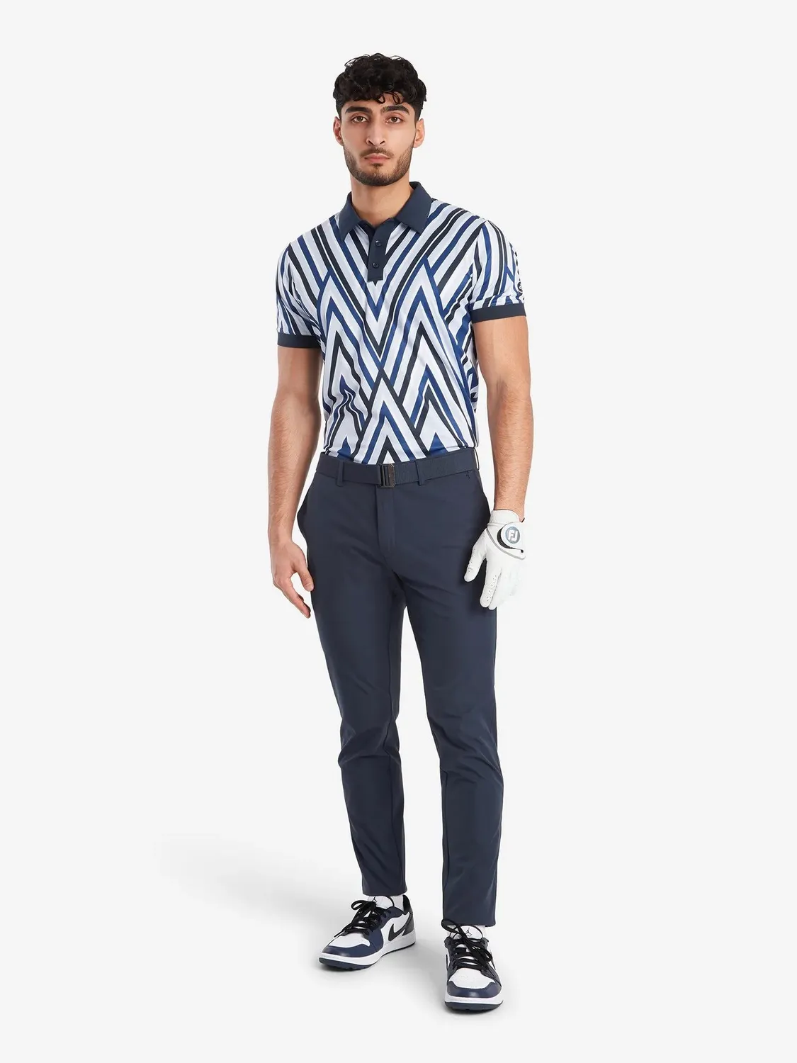 Cross Sportswear Byron Lux chinos marinblå W34/L34 stretch