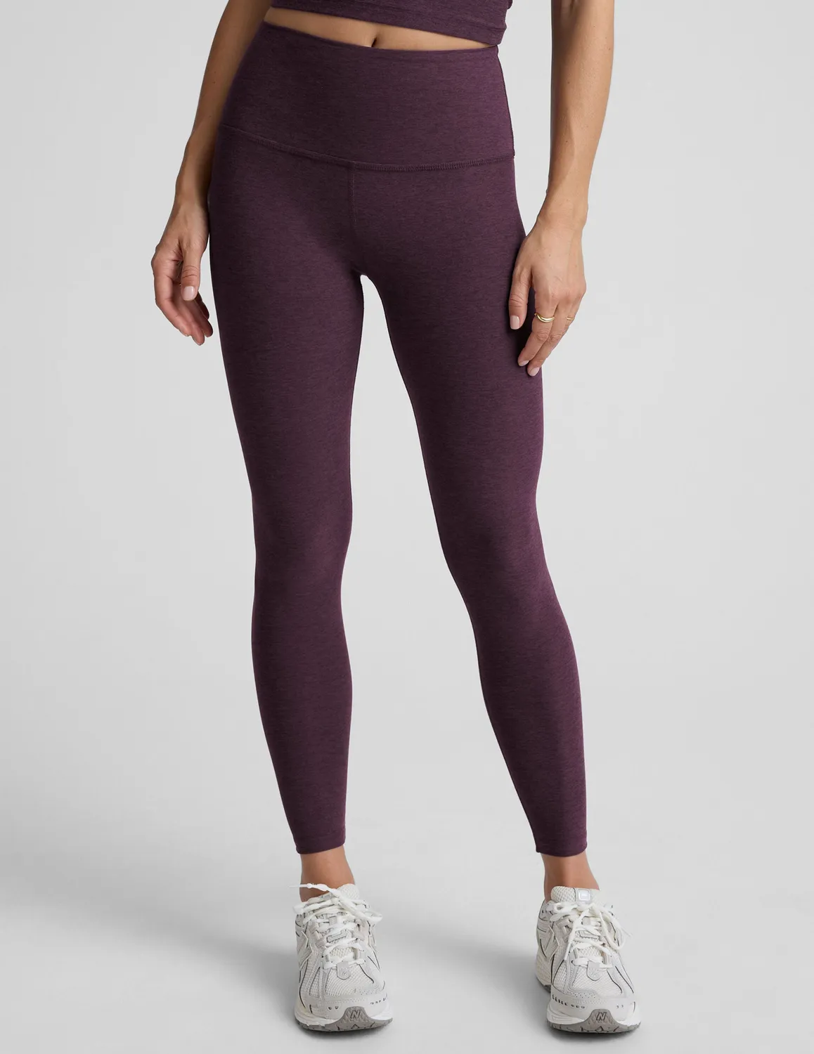 Beyond Yoga Spacedye Caught In The Midi träningstights Eggplant Purple Heather hög midja