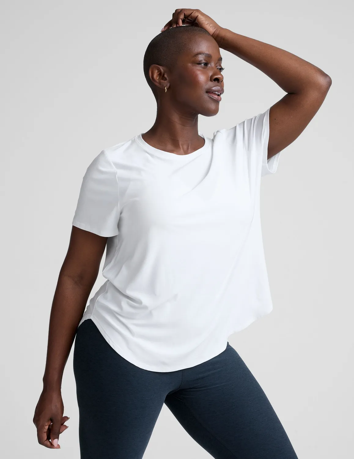 Beyond Yoga Featherweight On The Down Low t-shirt Cloud White