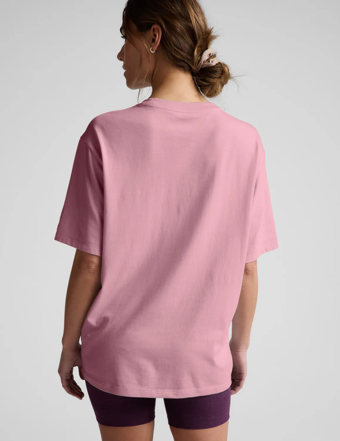 Beyond Yoga SoftKnit Better Than Ever Oversized t-shirt Raspberry bomull
