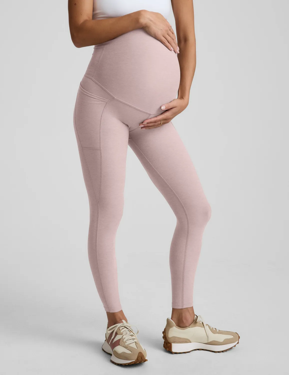 Beyond Yoga Spacedye Love the Bump mammaleggings Pale Pink melerad