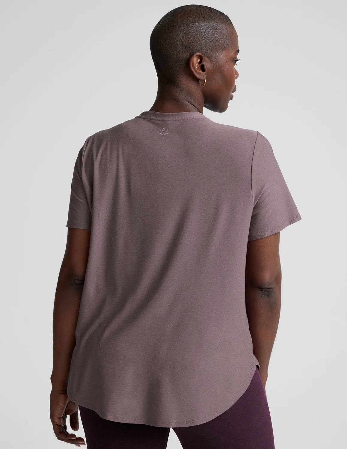 Beyond Yoga Featherweight On The Down Low T-shirt Soft Violet Dusk Heather luftig