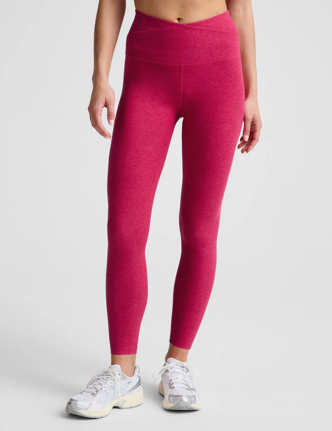 Beyond Yoga Spacedye At Your Leisure träningstights Berry Red hög midja