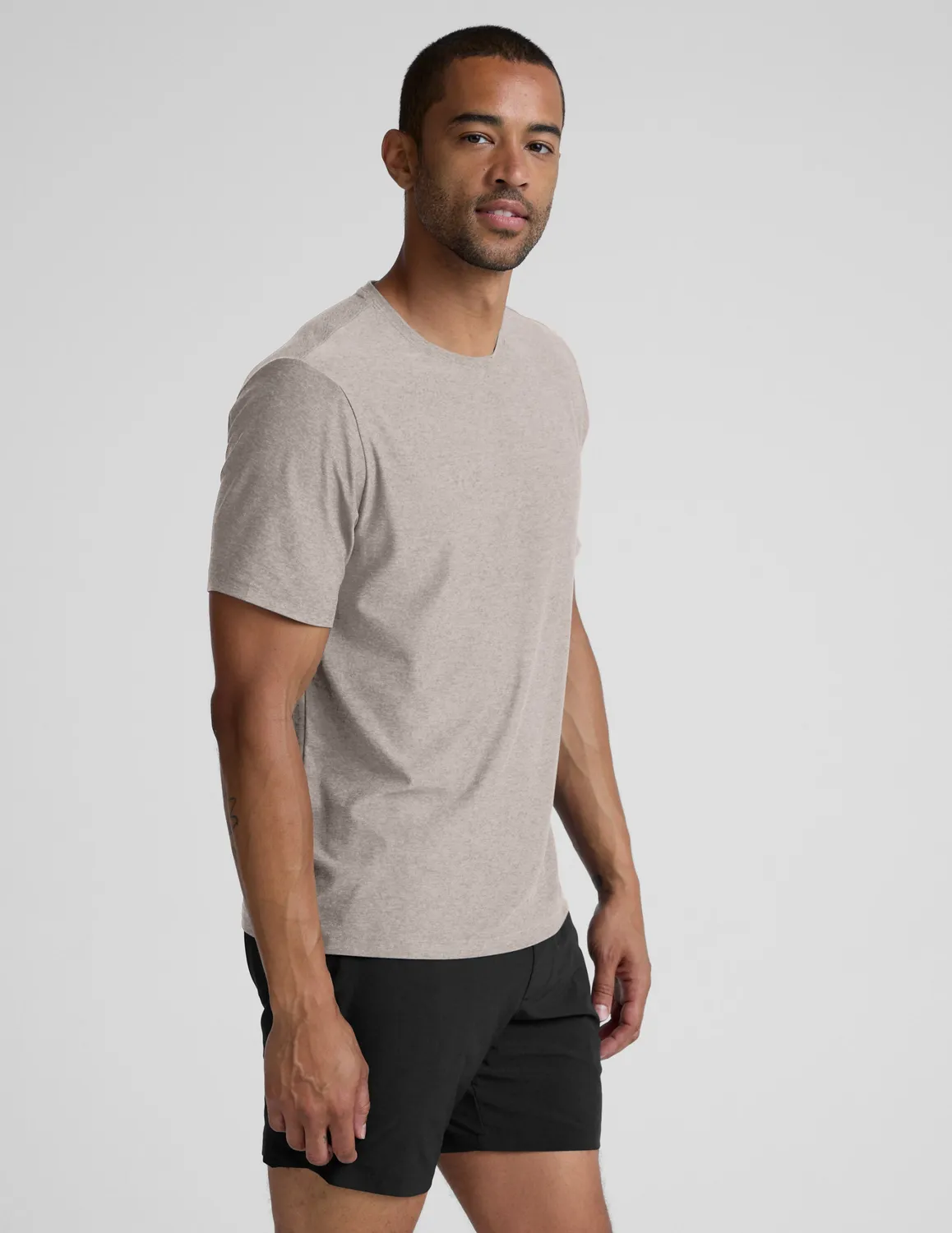 Beyond Yoga Always Beyond Crew Tee 2.0 t-shirt elk heather lätt