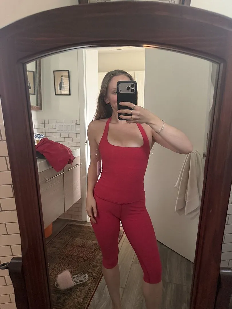 Beyond Yoga Spacedye Pedal Pusher High Waisted leggings Malibu Lagoon Heather