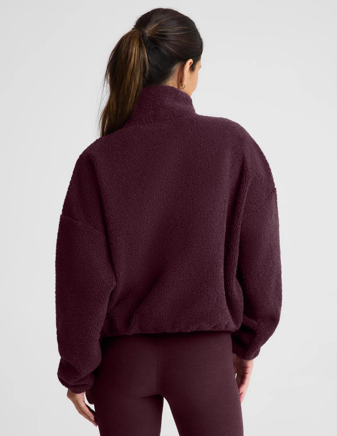 Beyond Yoga Unity Zip Jacket fleecetröja Cabernet vinröd