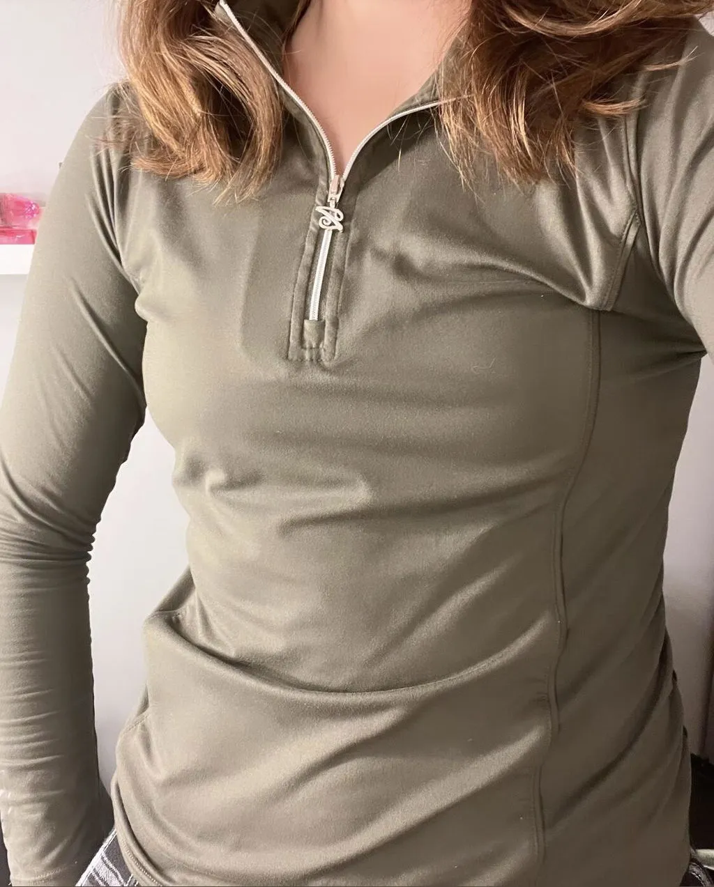 ZacZess Valencia Green Fog base layer ridtröja halvzip