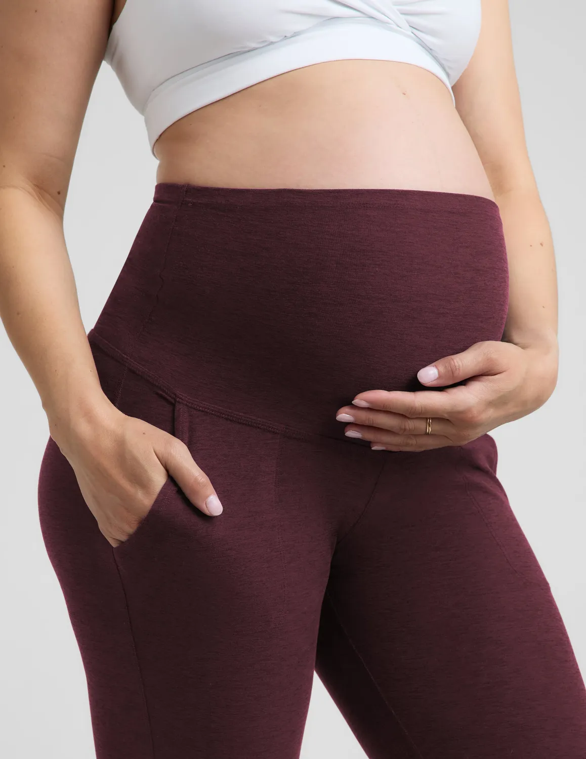 Beyond Yoga Spacedye Beyond the Bump gravidjogger Cabernet Heather