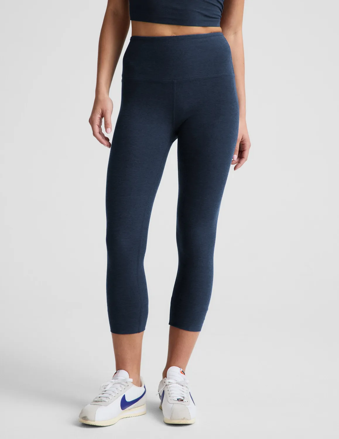 Beyond Yoga Spacedye Walk And Talk Capri 20.5" Nocturnal Navy