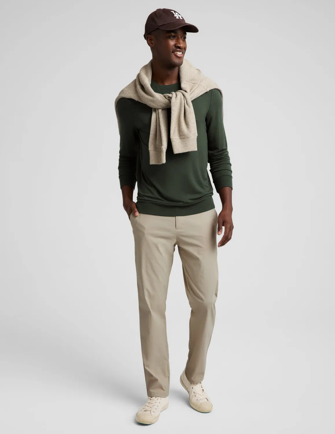 Beyond Yoga Always Beyond Crew Pullover Sweatshirt Dusty Forest