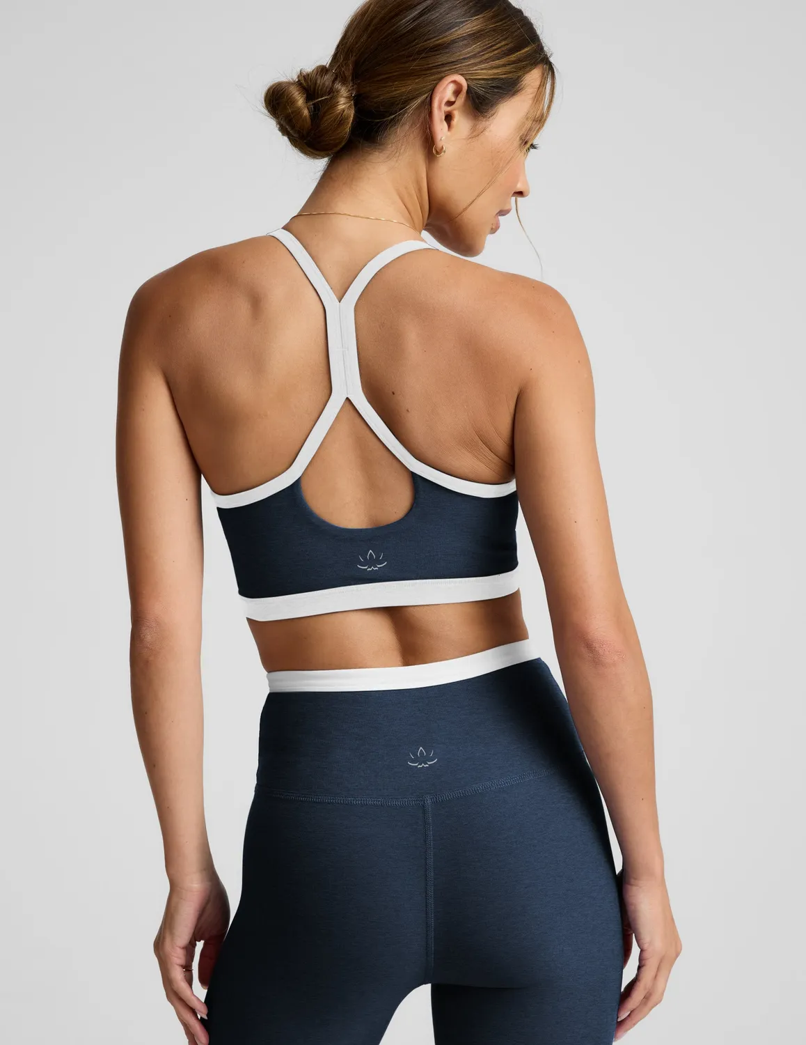 Beyond Yoga Spacedye Outlines Strappy Bra sportbh Nocturnal Navy racerback
