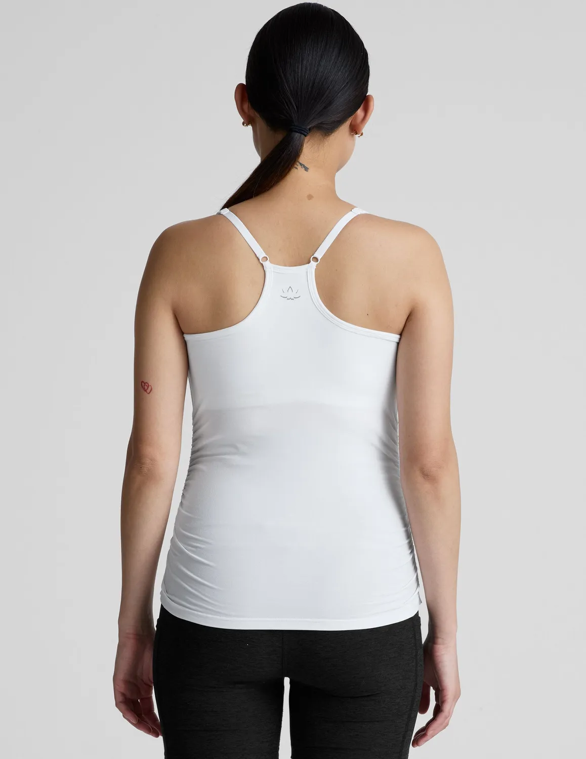 Beyond Yoga Spacedye Keep It Simple Nursing Tank amningslinne Cloud White lång