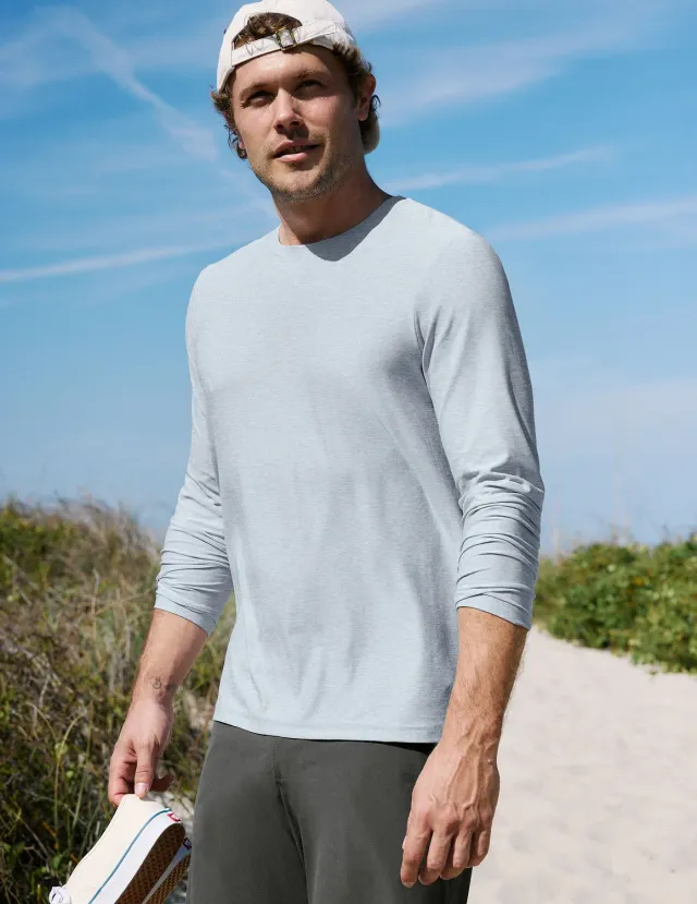 Beyond Yoga Always Beyond Long Sleeve Crew 2.0 tröja Cloud Drift luftig