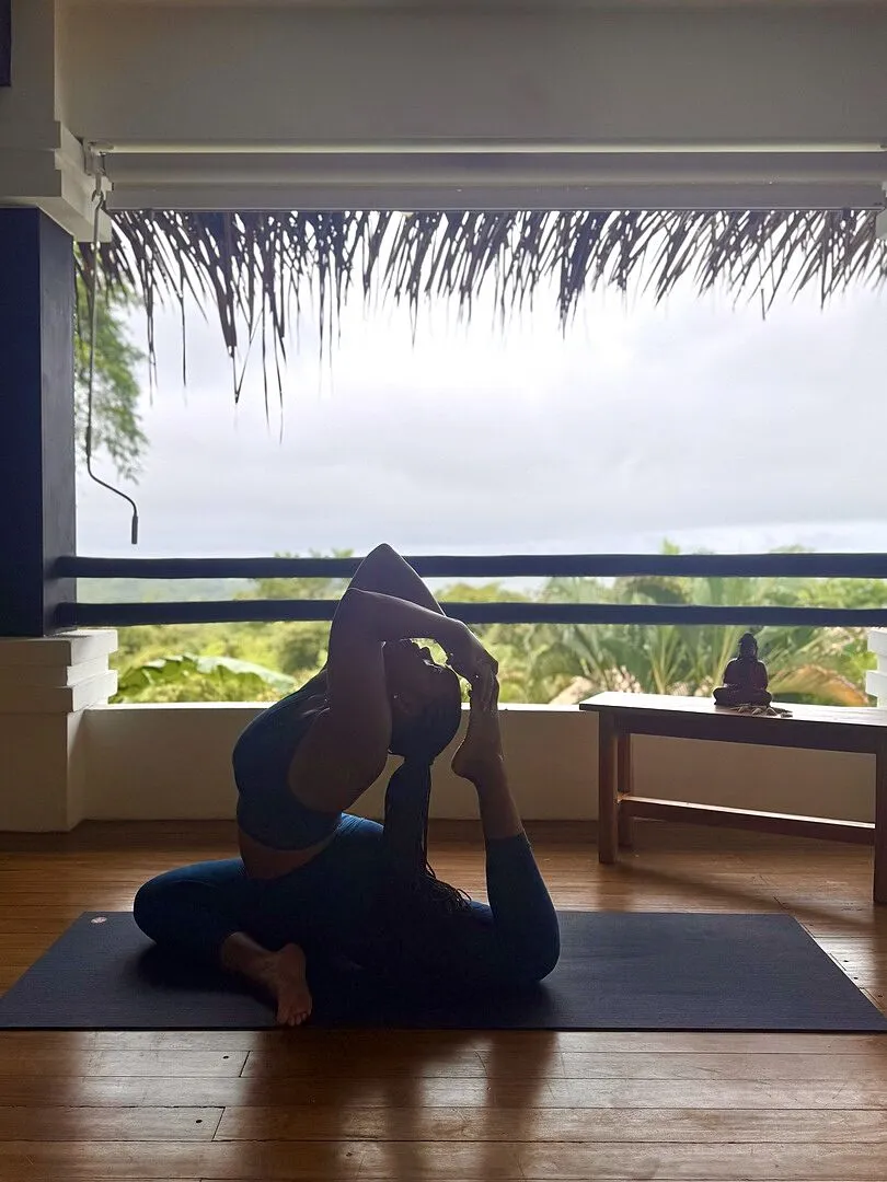 Beyond Yoga Spacedye Refocus Bra sportbh Eggplant lila hög hals
