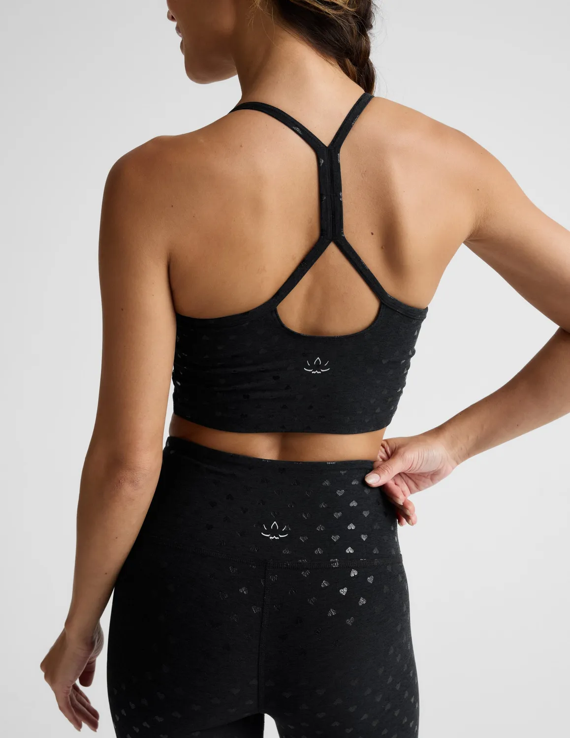 Beyond Yoga SoftShine Slim Racerback croptop hjärtan