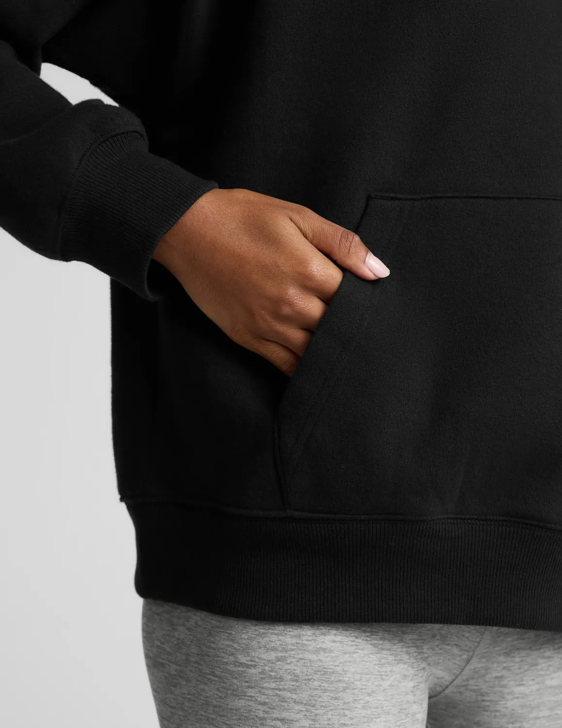 Beyond Yoga LuxeFleece 2.0 Hoodie hoodtröja Black bomull