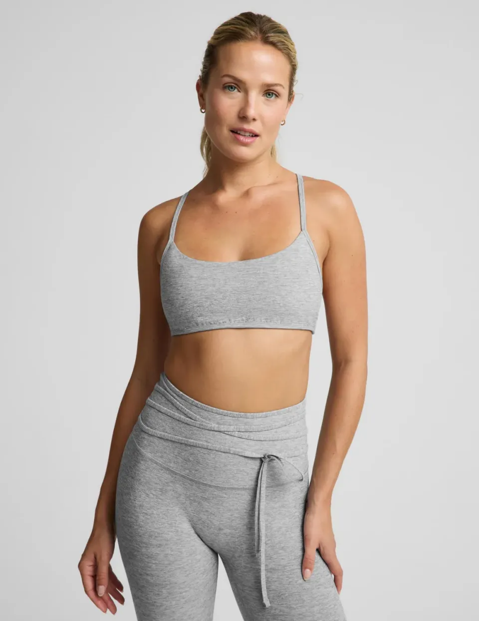 Beyond Yoga Spacedye Minimal Bra sport-bh Silver Mist lätt stöd