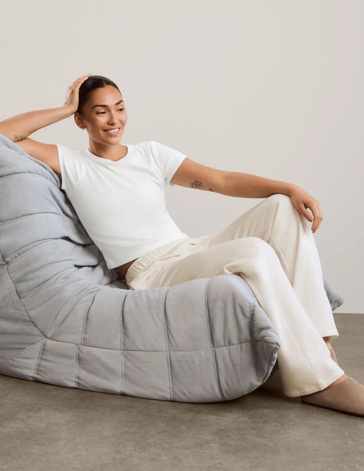 Beyond Yoga LuxeFleece 2.0 Sweatpant 31" mjukisbyxor vit