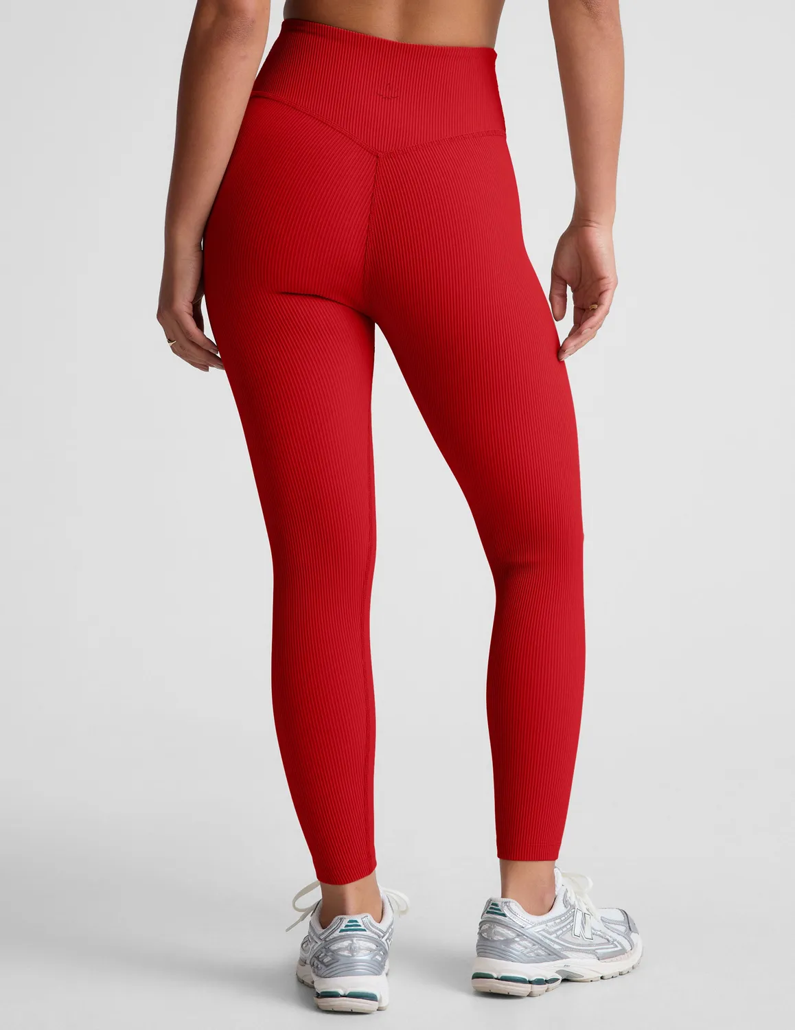 Beyond Yoga Impulse Ribbed Legging tights Holly Red ribb