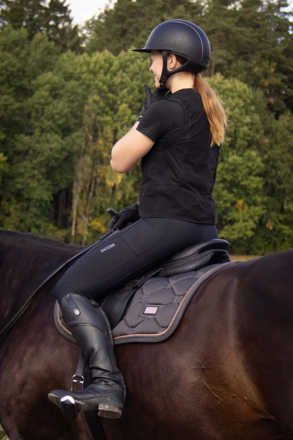 ZacZess Ohio Black ridleggings plus stora storlekar