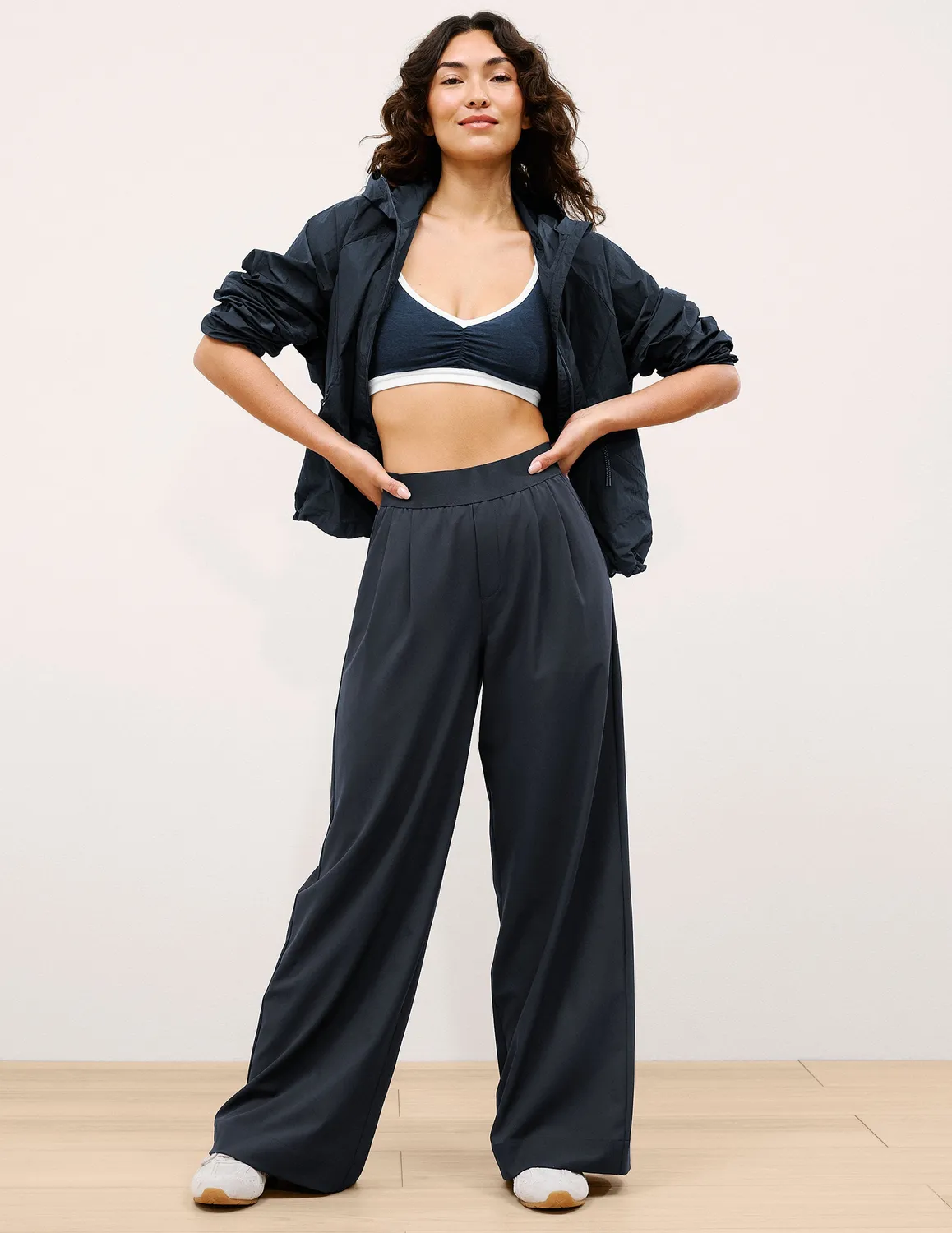 Beyond Yoga Elasticated Wide Leg Pant 29" byxor Nocturnal Navy vida