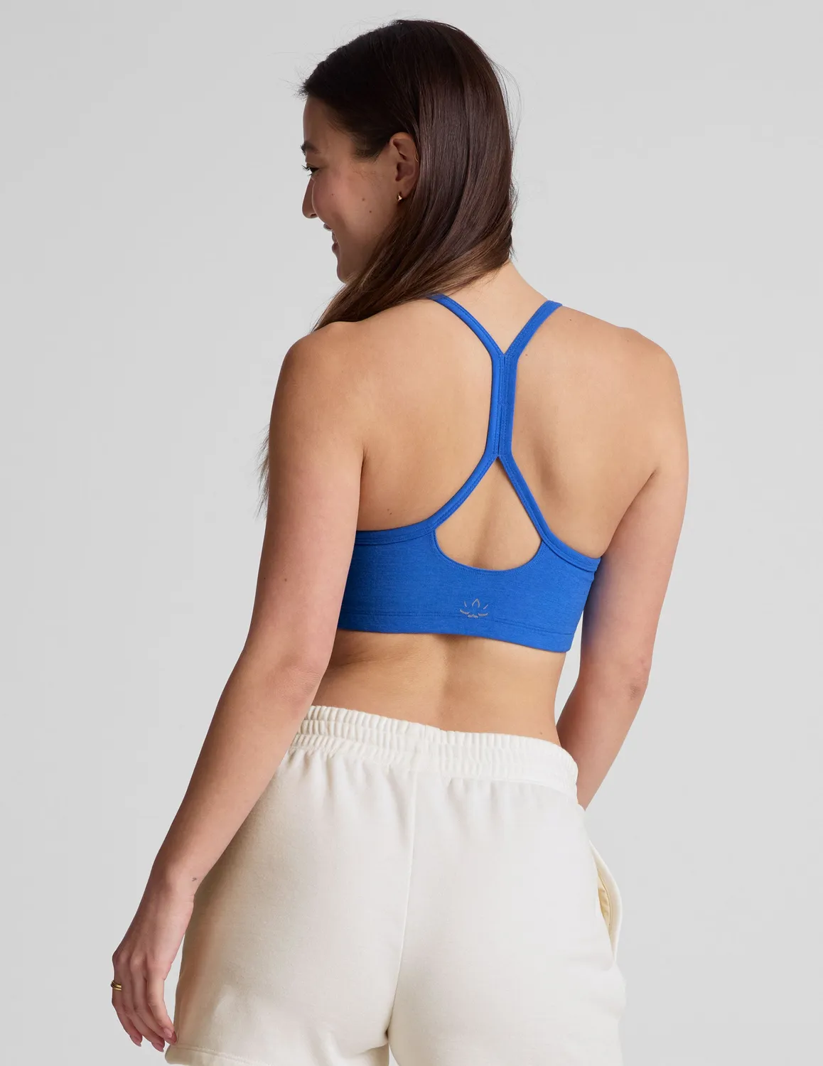 Beyond Yoga Spacedye Slim Racerback sport-bh Court Blue Heather mellanstöd